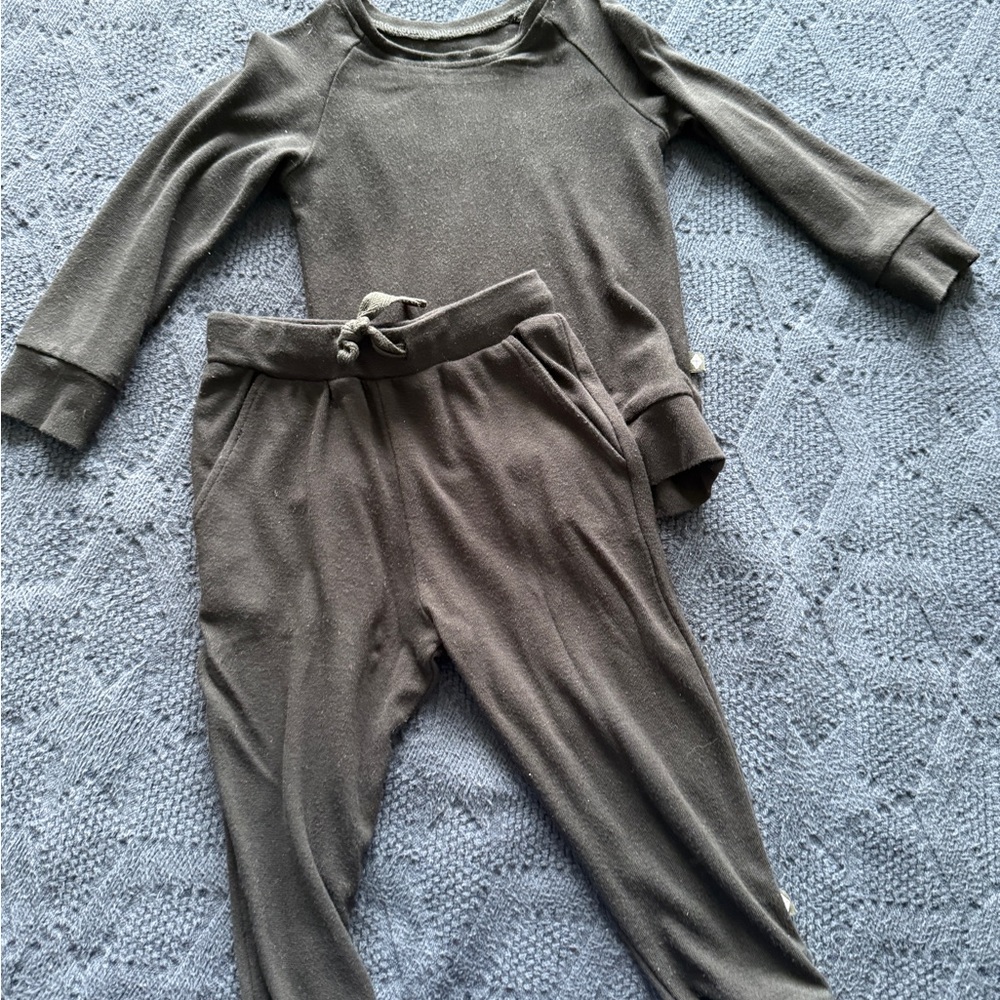 Kyte Baby: Bamboo Jersey Jogger Set In Midnight - 2T